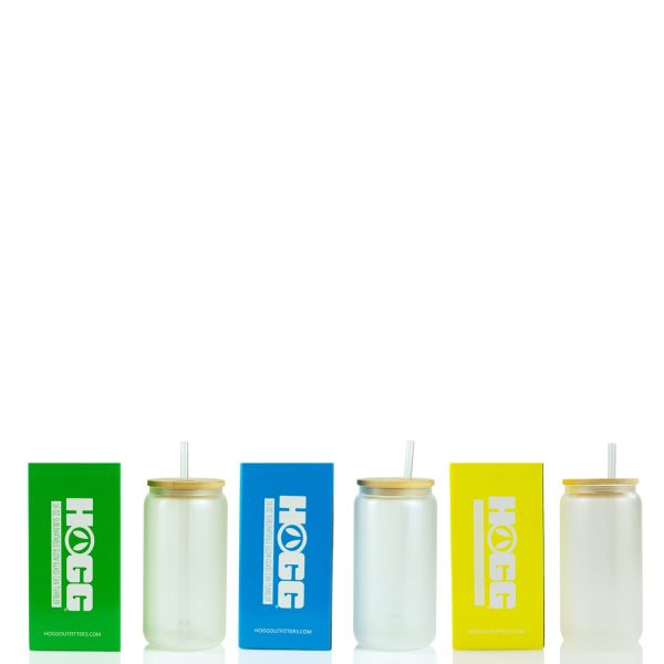 16oz SUBLIMATABLE GLOW GLASS CAN TUMBLERS For Sale