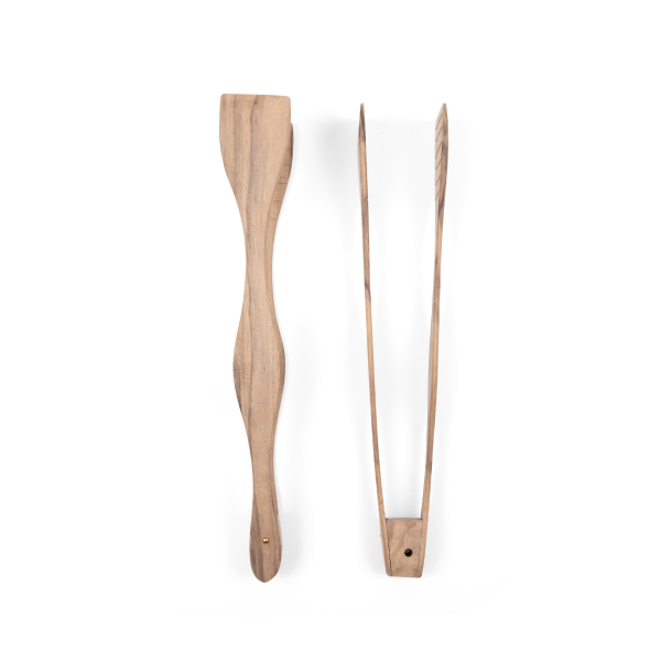 Walnut Wood Tong Set of 2 Fashion